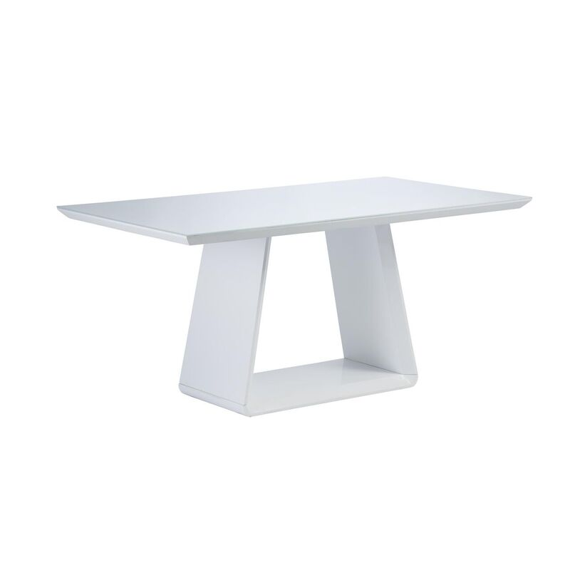 Lucca White Gloss 6 Seater Dining Table