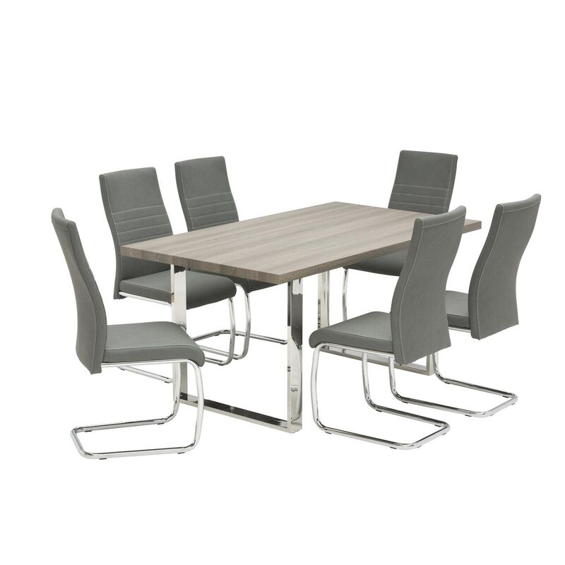 Naples Grey Oak Dining Table Width 120 cm or 160 cm FADS