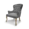 Herman Buttoned Back Stone Grey Chair 1