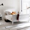 BKE001-Halifax White Painted Bed Frame 