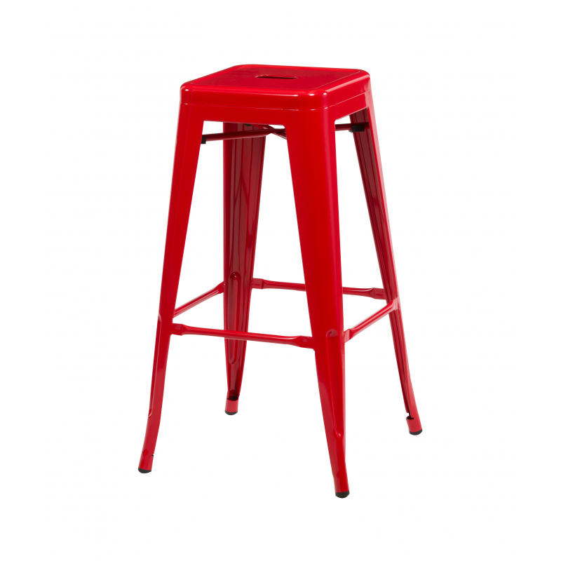 Bronx Red Metal Bar Stools