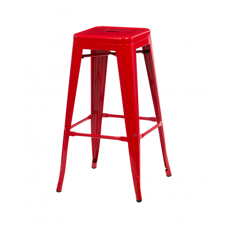 Red metal stools clearance