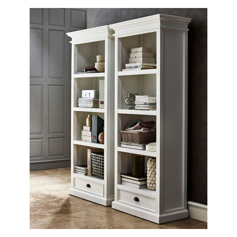 Halifax White Painted 1 Drawer Bookcase