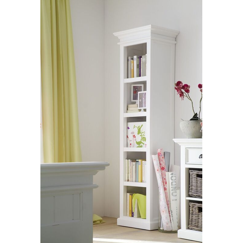 Halifax White Painted Thin Bookcase Office Furniture FADS