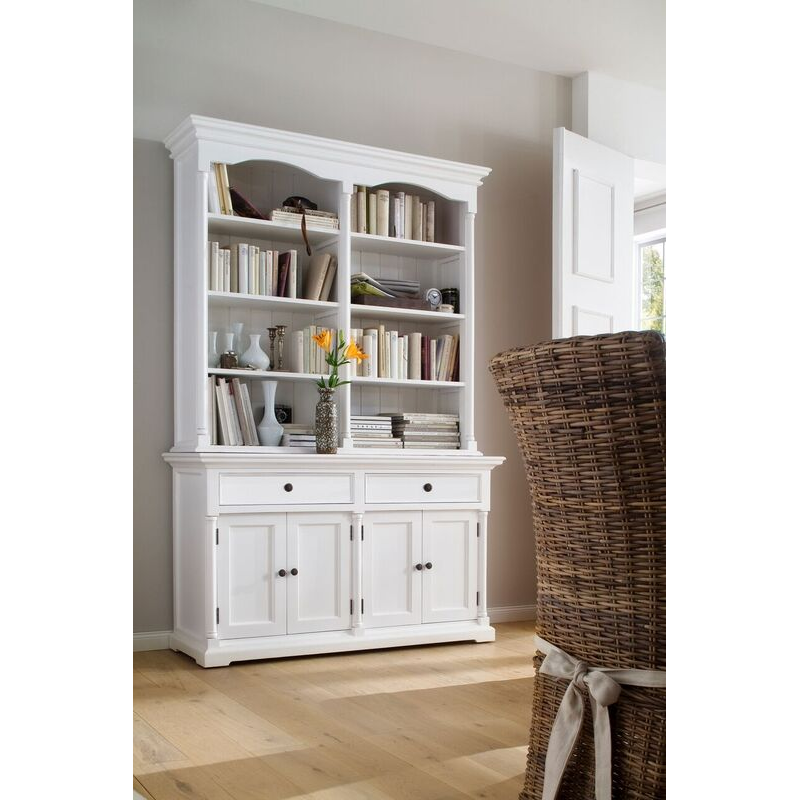 Provence White Painted Hutch Cabinet