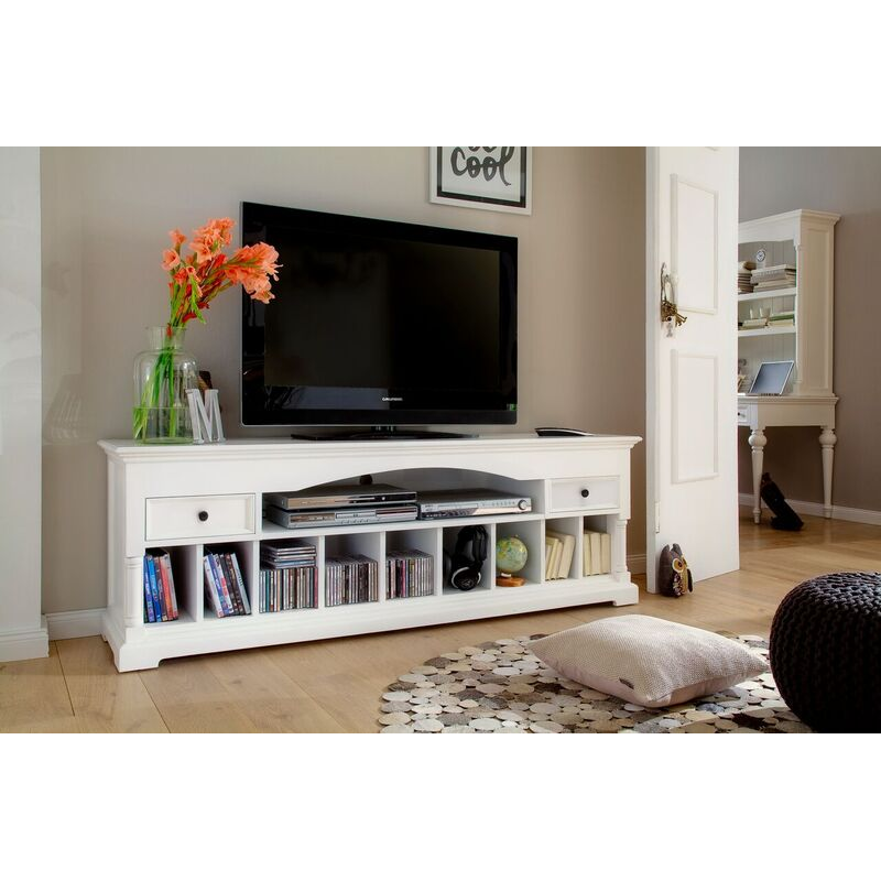 Provence White Painted Media Console Table
