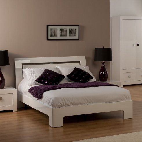 White gloss bed discount