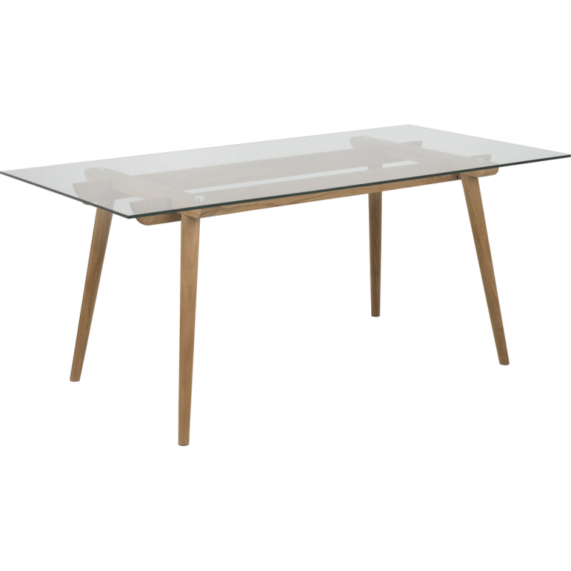 Taxi Scandinavian Glass Top Dining Table