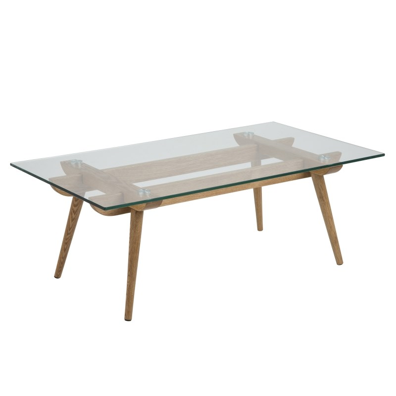 Scandinavian glass coffee table sale