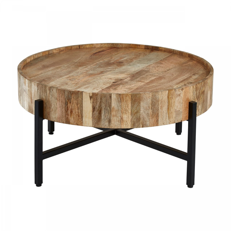 Crest Wooden Round Coffee Table Living Furniture Fads Crest Wooden Round Coffee Table 1