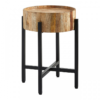 Crest Wooden Side Table