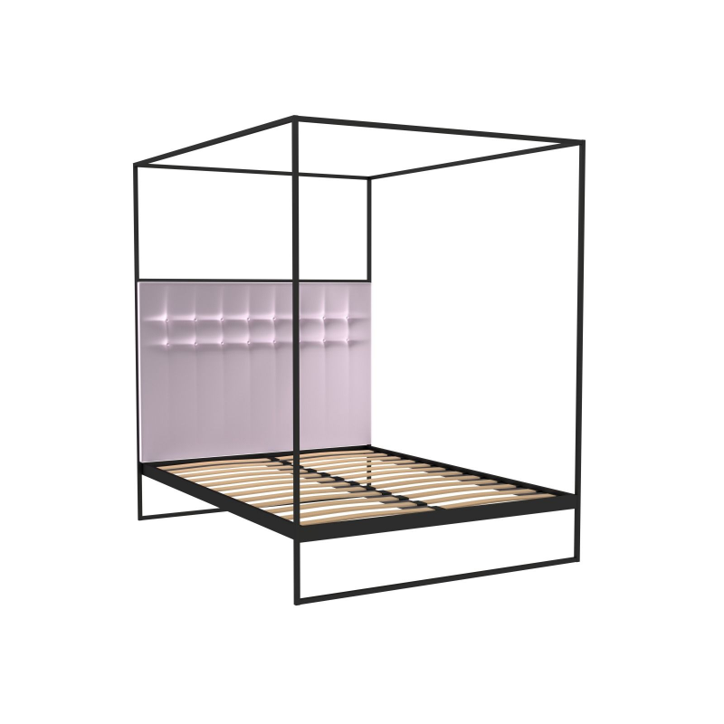 Federico Deep Green Velvet Canopy Bed Double Or King Size