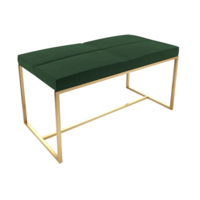 Federico Deep Green Velvet Large Stool