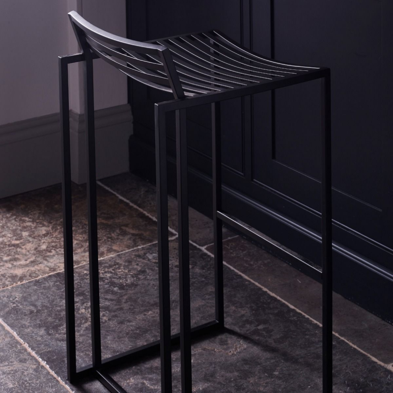 Federico Matt Black Bar Stool 1