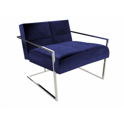 Federico Midnight Blue Velvet Armchair 1