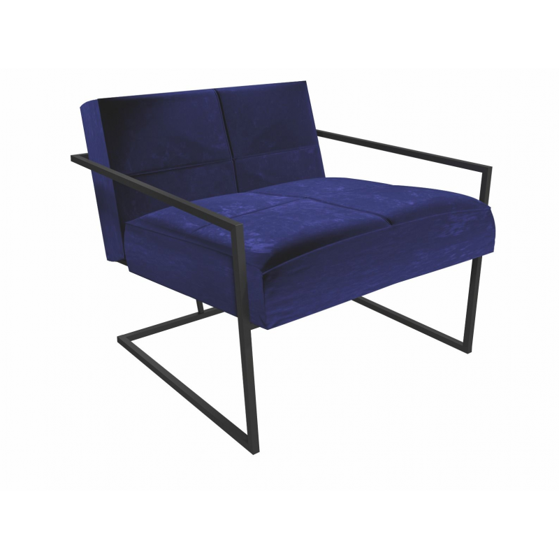 Federico Midnight Blue Velvet Armchair Living Furniture FADS