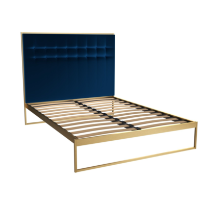 Federico Midnight Blue Velvet Bedstead 2