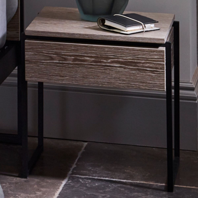 Federico Weathered Oak Side Table 1