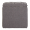 Kensington Grey Fabric Footstool