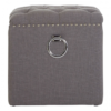 Kensington Grey Fabric Footstool 3