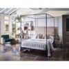 Federico Weathered Oak Canopy Double Bed