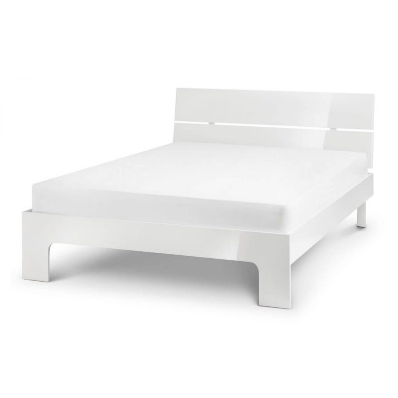 New York White Gloss Bed Contemporary Bedroom Furniture FADS