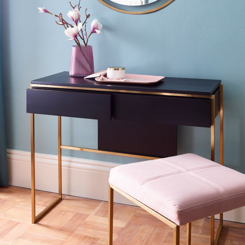 Federico Black Stained Oak Dressing Table 4
