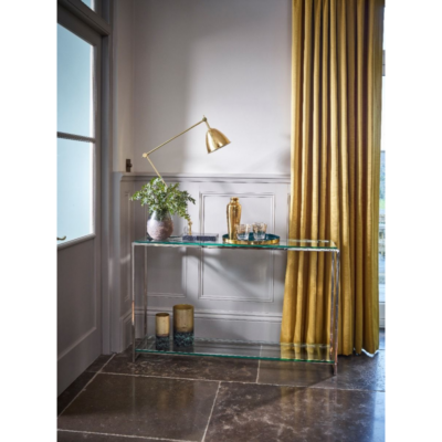 Federico Narrow Clear Class Console Table