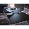 Federico Stained Black Oak Extending Dining Table 2