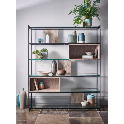 Federico Weathered Oak High Bookcase