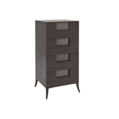 Fitzroy Charcoal Oak Narrow 4 Drawer Chest