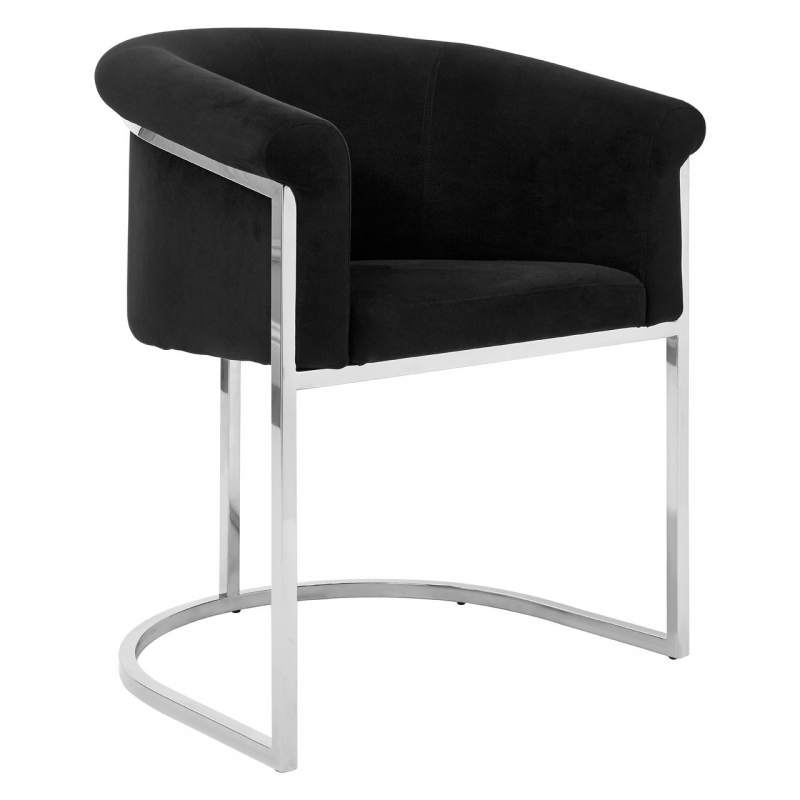 Vogue Black Velvet Dining Chair 1