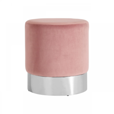 Vogue Round Pastel Pink Stool