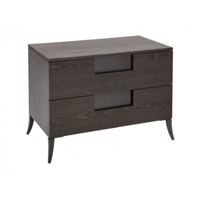 Fitzroy Charcoal Oak 2 Drawer Wide Bedside Chest