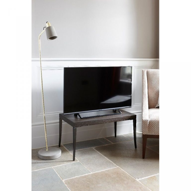 Milano White Gloss TV Unit Subtle Blue LED Underlighting FADS