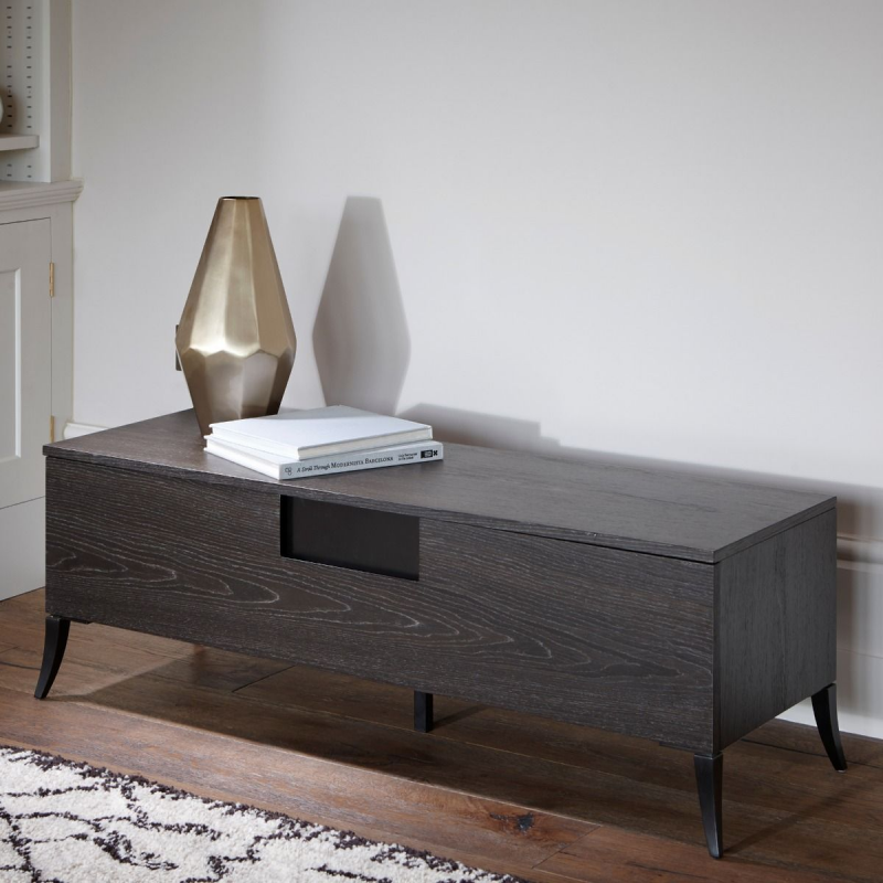 Milano White Gloss TV Unit Subtle Blue LED Underlighting FADS