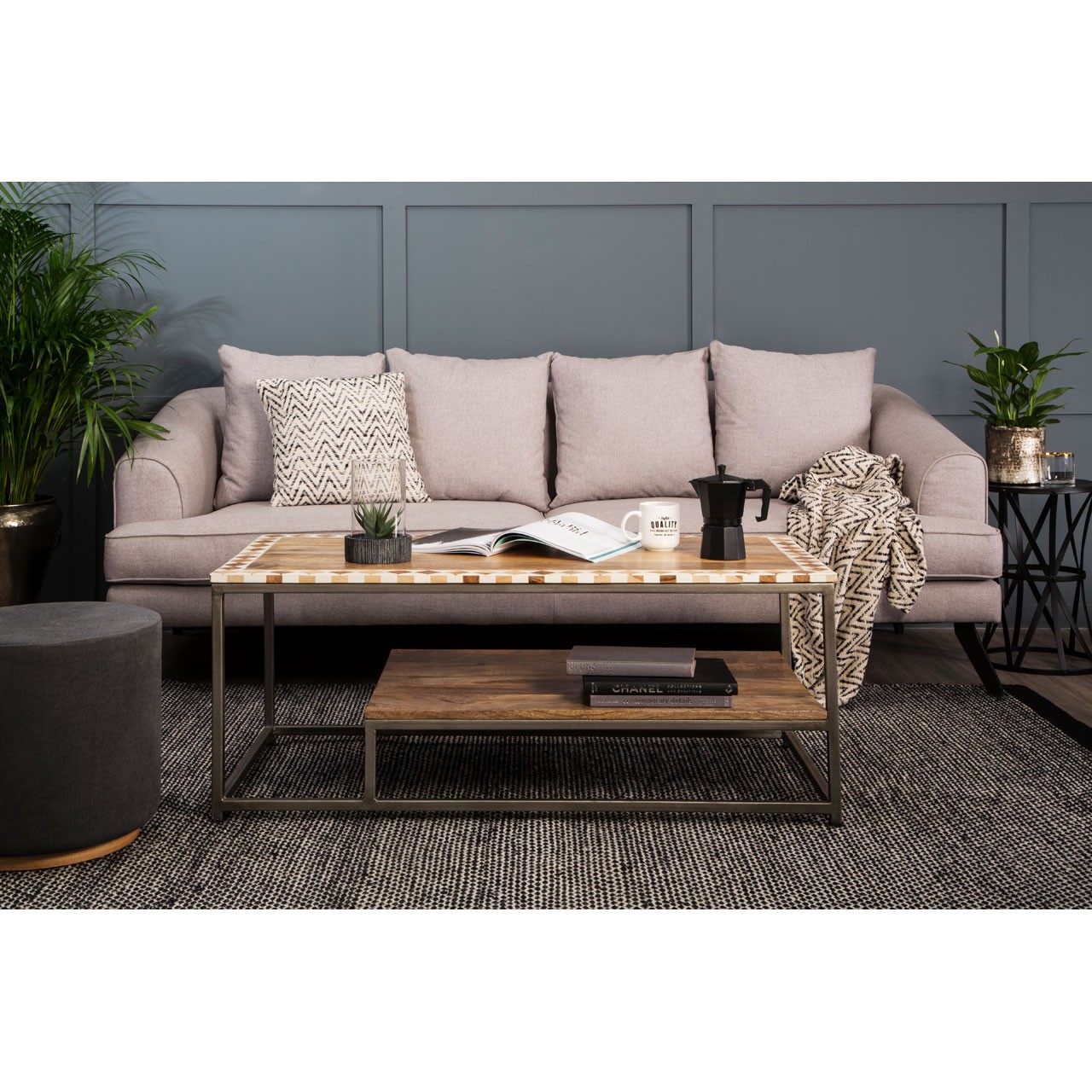 Mylo 3 Seater Natural Fabric Sofa