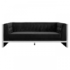 Vogue Black Velvet 3 Seater Sofa
