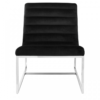 Vogue Black Velvet Curved Cocktail Chair 1