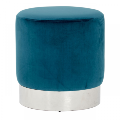 Vogue Round Velvet Teal stool