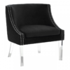 Clarence Studded Black Accent Chair 1