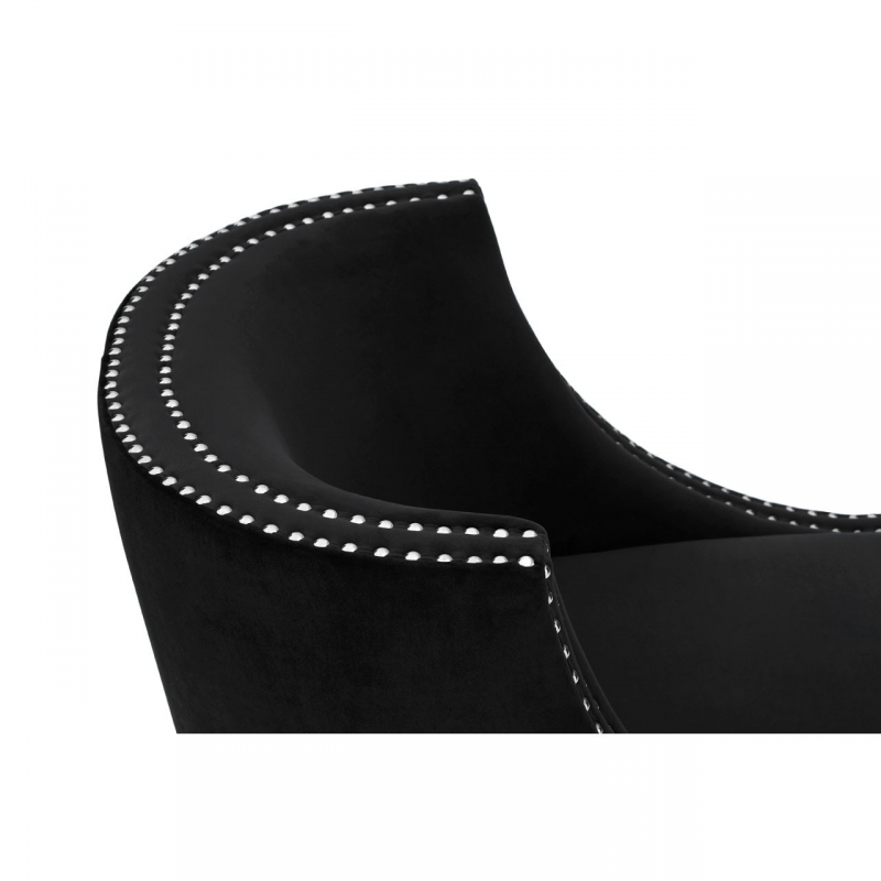 black velvet studded chair