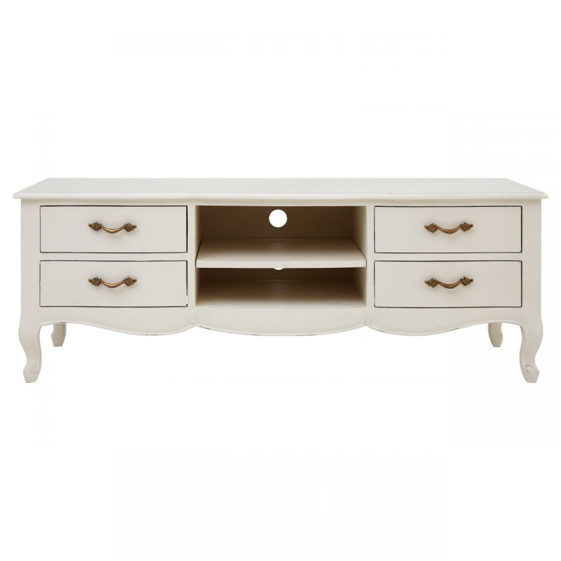 Loire White Shabby Chic Media Unit