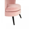 Round Pastel Pink Velvet Armchair 3