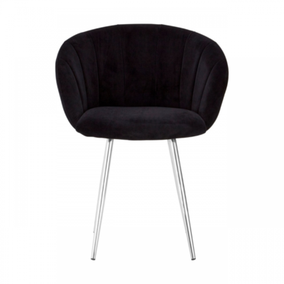 Vogue Black Velvet Dining Chair 4