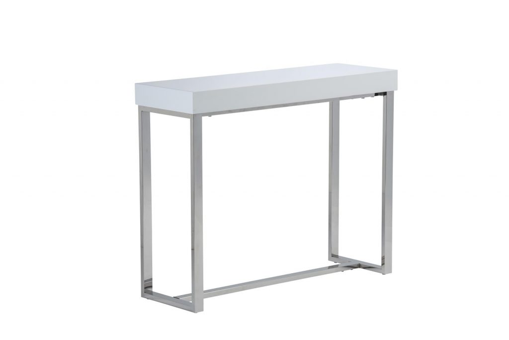 Franklyn White High Gloss Console Table Living Furniture FADS