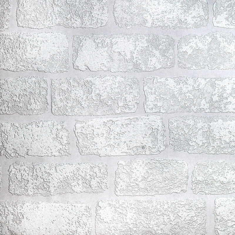 Anagypta White Brick Vinyl Wallpaper Wallpaper FADS