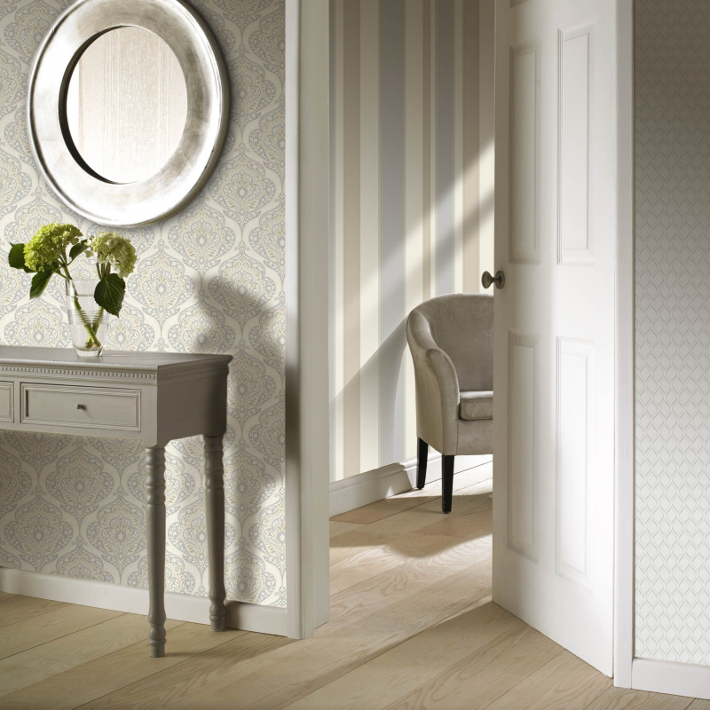 Boheme Natural Stripe Wallpaper