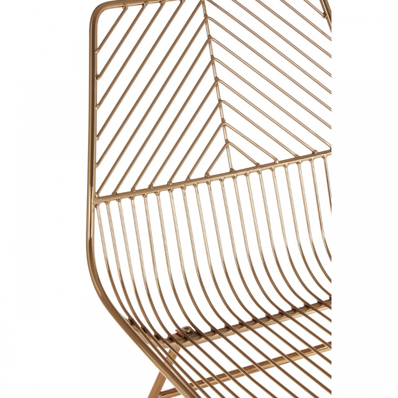 District Gold Metal Wire Chair Dining Furniture FADS