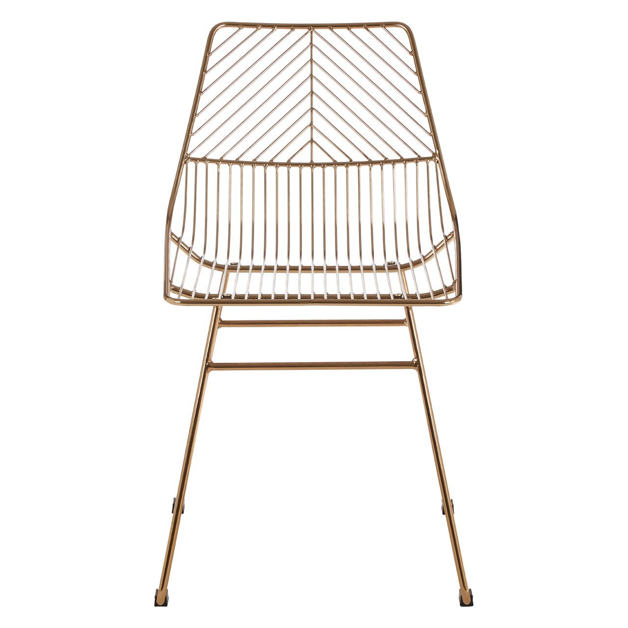 District Gold Metal Wire Chair Dining Furniture FADS